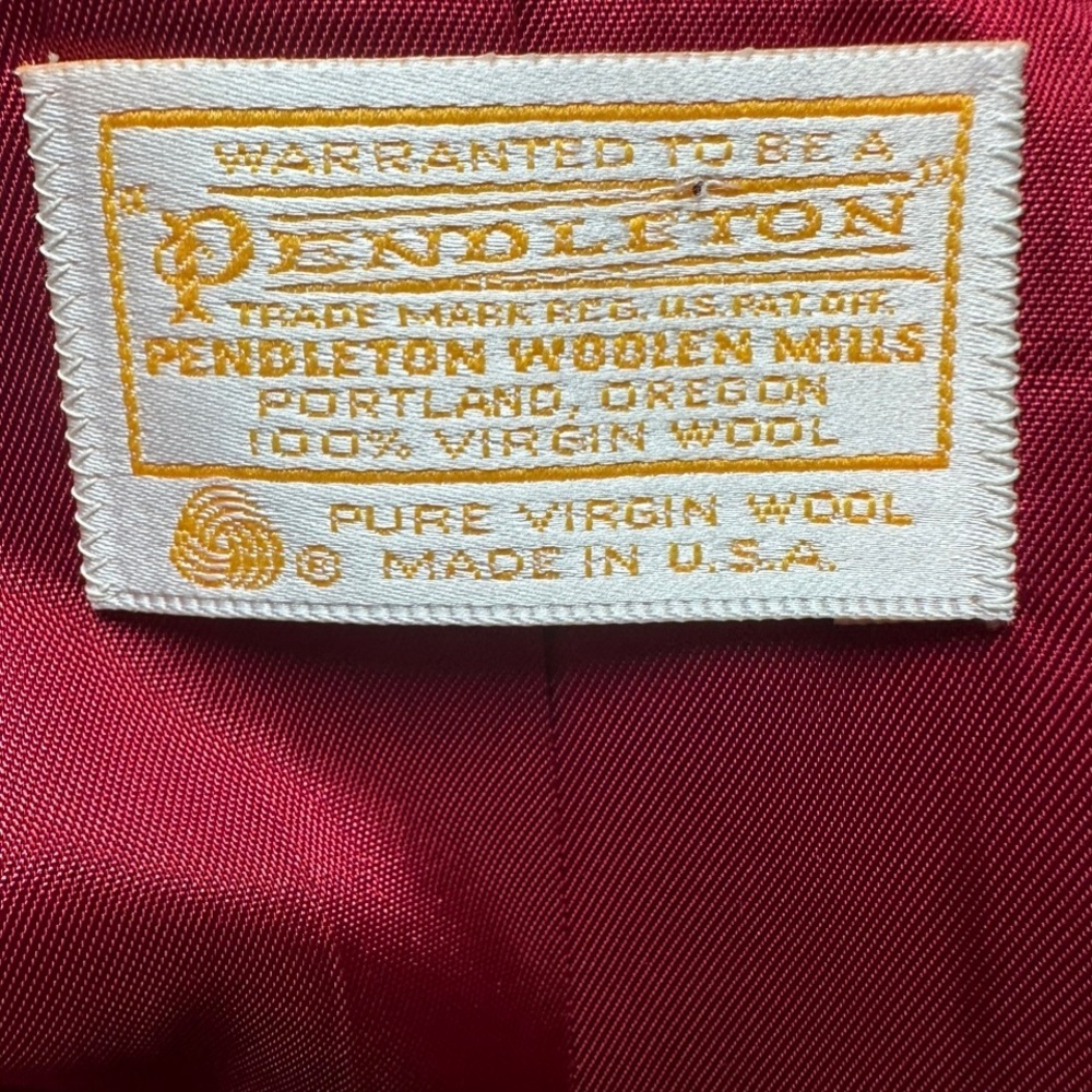 Vintage Pendleton Women’s 100% Wool Red Blazer Jacket ~ Size XL ~ New - Picture 3 of 10